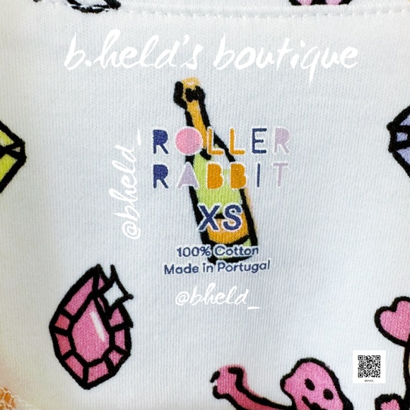 Roller Rabbit Cheery Monkey Polo Pajamas in White Size XS Dreamland Day 5 NWT - Picture 8 of 15